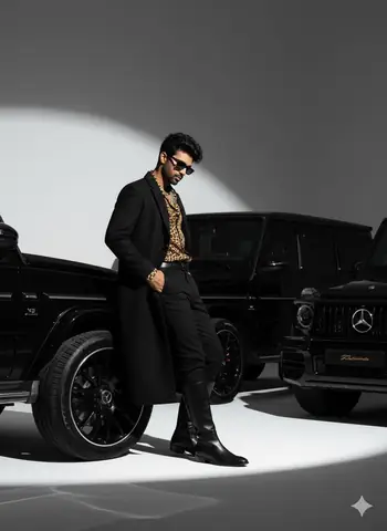 Asian Man Fashion Portrait Studio - copy paste viral AI prompt