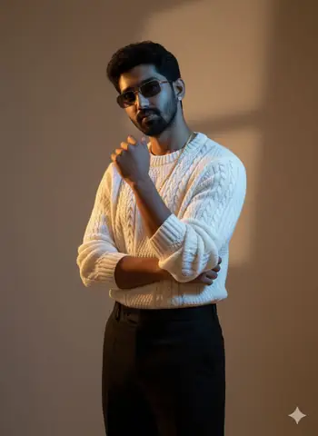 Young Man Fashion Portrait - copy paste viral AI prompt