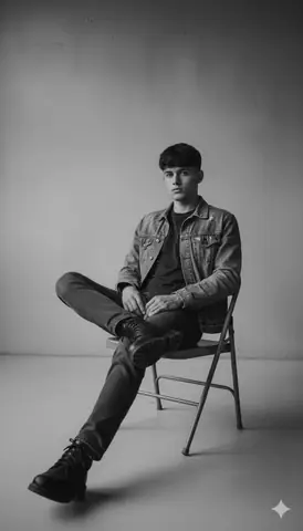 Young Man Studio Portrait - copy paste viral AI prompt