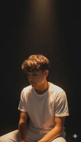 Young Man Spotlight Portrait - copy paste viral AI prompt