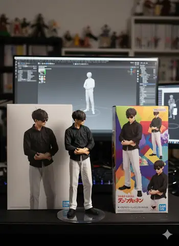 Figurine Computer Desk Portrait - copy paste viral AI prompt
