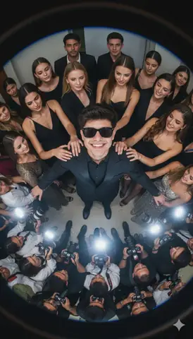 Celebrity Chaos Bird Eye Portrait - copy paste viral AI prompt