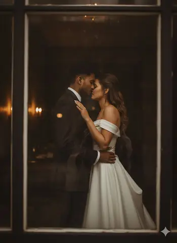 Wedding Couple Romantic Portrait - copy paste viral AI prompt