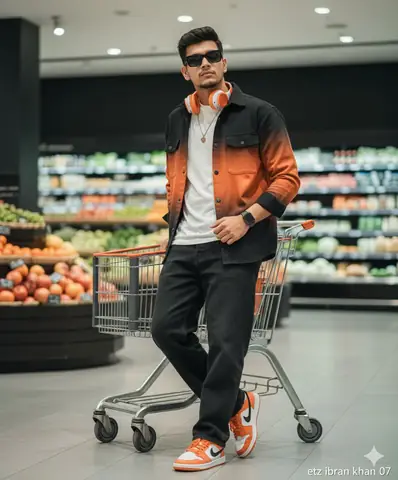 Young Man Luxury Mall Portrait - copy paste viral AI prompt