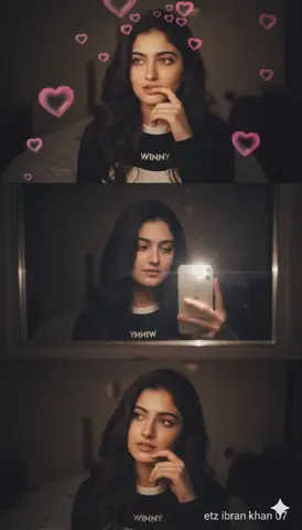 Young Woman Portrait Collage - copy paste viral AI prompt