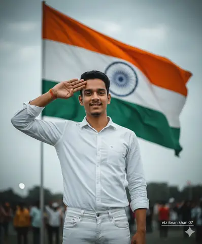 Indian Patriot Portrait Outdoor - copy paste viral AI prompt
