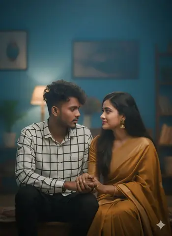 Young Couple Romantic Portrait - copy paste viral AI prompt