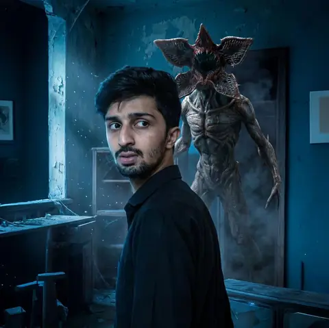 Dark Room Demogorgon Encounter - copy paste viral AI prompt