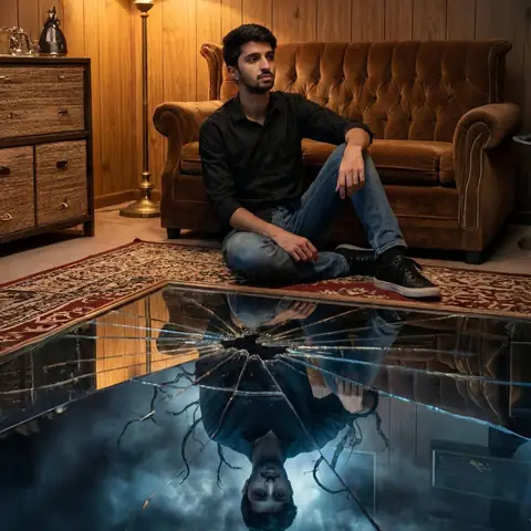 Stranger Things Living Room Portrait - copy paste viral AI prompt