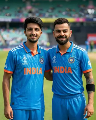 Indian Cricketers ODI Portrait - copy paste viral AI prompt