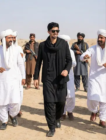 Young Man Desert Dance Portrait - copy paste viral AI prompt