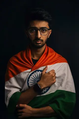 Indian Patriot Portrait National Pride - copy paste viral AI prompt