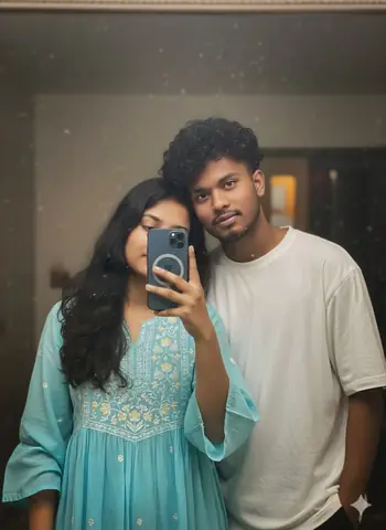 Candid Couple Selfie Style - copy paste viral AI prompt