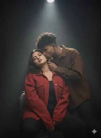 Dramatic Couple Pose Inspired - copy paste viral AI prompt