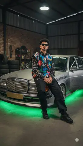 Fearless Teen Style in a Modified Mercedes - copy paste viral AI prompt