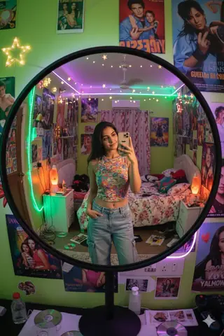 Y2K Editorial Style Selfie Inspiration - copy paste viral AI prompt