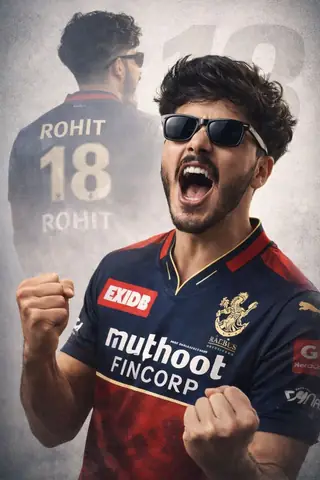 rohit navy blue jersey boy - copy paste viral AI prompt