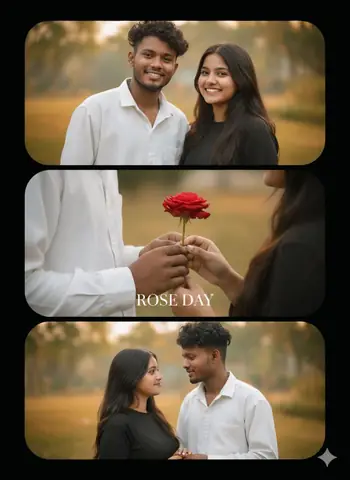 couple rounded frame selfie - copy paste viral AI prompt
