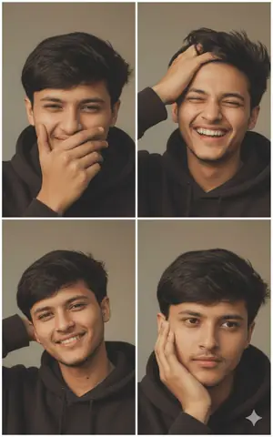 indian boy hoodie portrait - copy paste viral AI prompt
