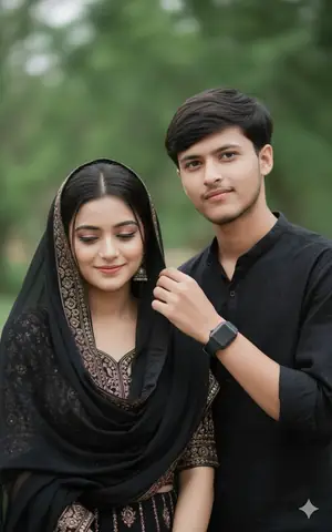 couple garden smile - copy paste viral AI prompt