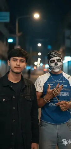 black jacket boy night - copy paste viral AI prompt