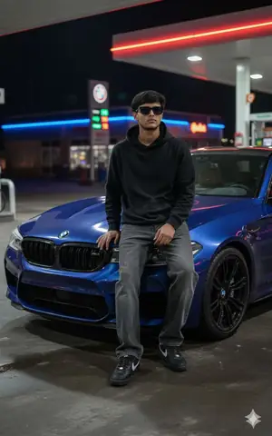 black hoodie bmw boy - copy paste viral AI prompt