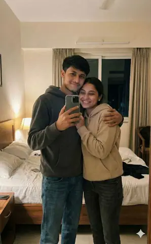 couple mirror selfie - copy paste viral AI prompt