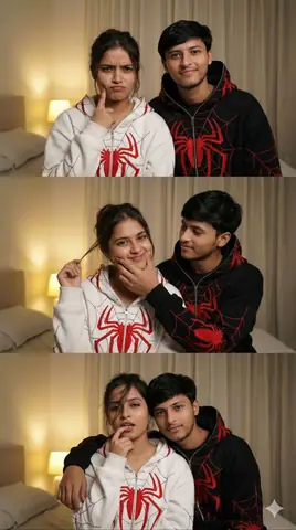 couple spider hoodie - copy paste viral AI prompt
