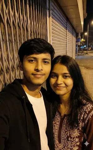 couple night selfie - copy paste viral AI prompt