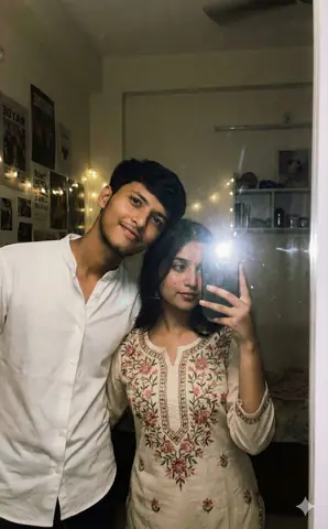 couple mirror selfie - copy paste viral AI prompt