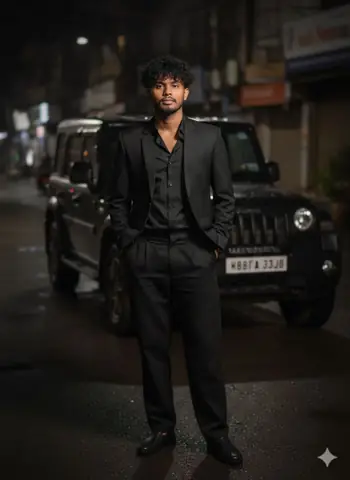 Young Executive Nighttime Style - copy paste viral AI prompt