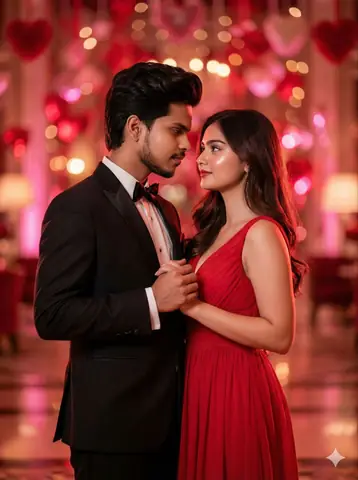 Elegant Couple's Dreamy Valentine's Style - copy paste viral AI prompt