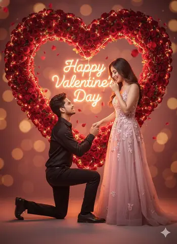 Romantic Valentine's Day Proposal Style - copy paste viral AI prompt