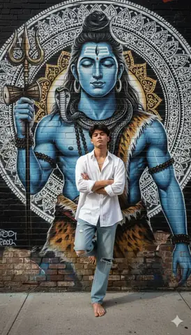 Stylish Young Man in Urban Oasis - copy paste viral AI prompt