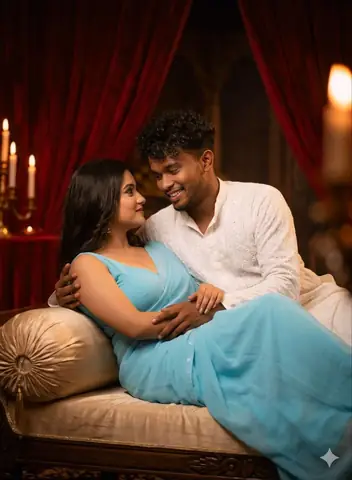 Couple Romantic Recline - copy paste viral AI prompt