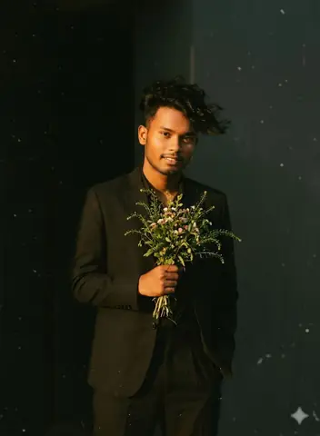 Black Suit Man - copy paste viral AI prompt