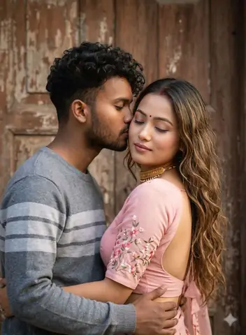 Couple Pink Blouse Romance - copy paste viral AI prompt
