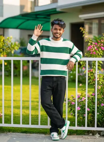 Green Sweater Boy - copy paste viral AI prompt