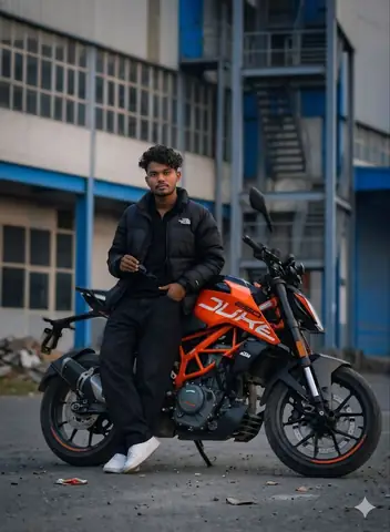 Black Shirt Boy Ktm Duke - copy paste viral AI prompt