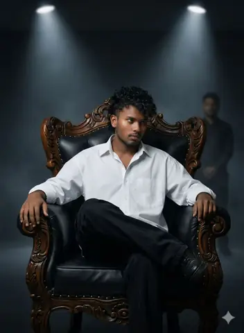 Boss White Shirt Luxury Chair - copy paste viral AI prompt