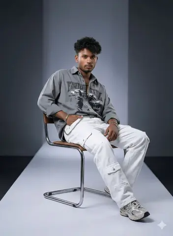 Gray Shirt Boy - copy paste viral AI prompt