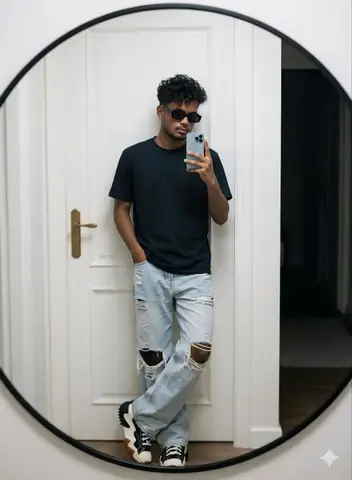 Boy Mirror Selfie - copy paste viral AI prompt