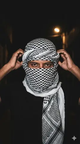 Black Keffiyeh Boy - copy paste viral AI prompt