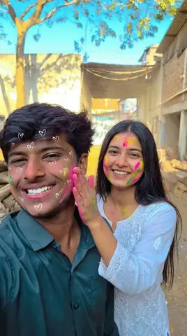 Girl Holi Gulal Smile - copy paste viral AI prompt