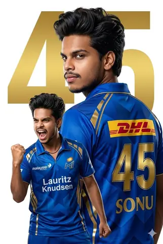 virat kohli mumbai indians jersey fan-style poster - copy paste viral AI prompt