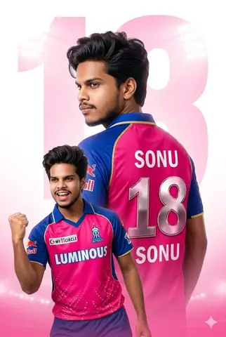 Rajasthan Royals Jersey Boy - copy paste viral AI prompt