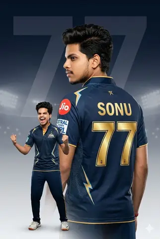 Gujarat Titans Jersey Boy - copy paste viral AI prompt