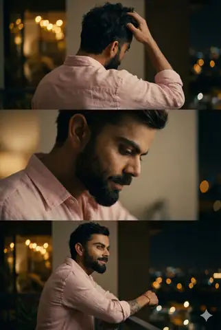 Pink Shirt Balcony Boy - copy paste viral AI prompt