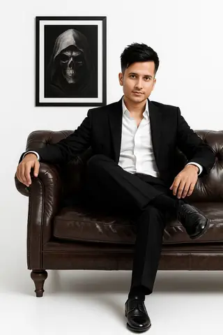 Mafia Boss Boy Black Suit Gemini Prompt - copy paste on Gemini AI
