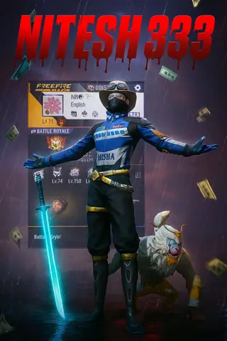 Free Fire MAX Player 3d Chibi Figurine Gemini Prompt - copy paste on Gemini AI